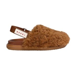 Marni Logo Patch Slingback Sandals